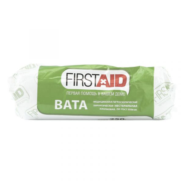 Medical cotton wool FirstAid surgical non-sterile 250 g